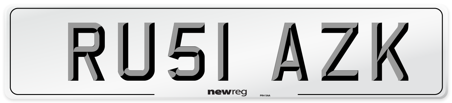 RU51 AZK Number Plate from New Reg